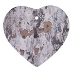 Cracked Marble Symphony Pattern Design Ornament (Heart)