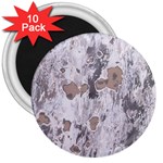 Cracked Marble Symphony Pattern Design 3  Magnets (10 pack) 