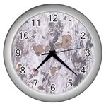 Cracked Marble Symphony Pattern Design Wall Clock (Silver)