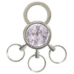 Cracked Marble Symphony Pattern Design 3-Ring Key Chain