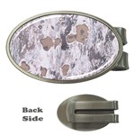 Cracked Marble Symphony Pattern Design Money Clips (Oval) 