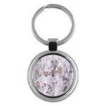 Cracked Marble Symphony Pattern Design Key Chain (Round)