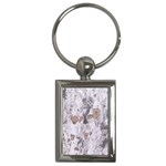 Cracked Marble Symphony Pattern Design Key Chain (Rectangle)