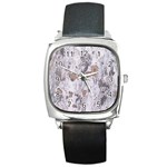 Cracked Marble Symphony Pattern Design Square Metal Watch