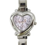 Cracked Marble Symphony Pattern Design Heart Italian Charm Watch