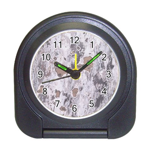 Cracked Marble Symphony Pattern Design Travel Alarm Clock from ArtsNow.com Front