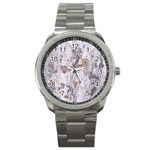 Cracked Marble Symphony Pattern Design Sport Metal Watch