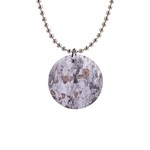 Cracked Marble Symphony Pattern Design 1  Button Necklace