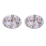 Cracked Marble Symphony Pattern Design Cufflinks (Oval)