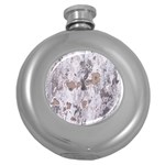 Cracked Marble Symphony Pattern Design Round Hip Flask (5 oz)