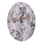 Cracked Marble Symphony Pattern Design Oval Ornament (Two Sides)