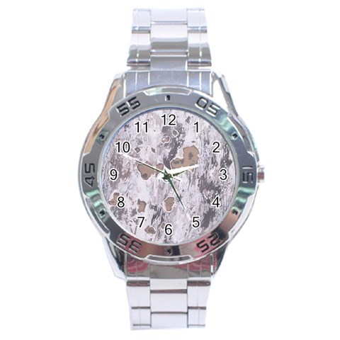 Cracked Marble Symphony Pattern Design Stainless Steel Analogue Watch from ArtsNow.com Front