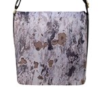 Cracked Marble Symphony Pattern Design Flap Closure Messenger Bag (L)