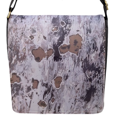 Cracked Marble Symphony Pattern Design Flap Closure Messenger Bag (S) from ArtsNow.com Front