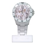 Cracked Marble Symphony Pattern Design Plastic Nurses Watch