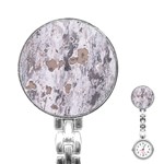 Cracked Marble Symphony Pattern Design Stainless Steel Nurses Watch