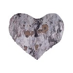 Cracked Marble Symphony Pattern Design Standard 16  Premium Flano Heart Shape Cushions