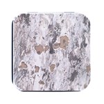 Cracked Marble Symphony Pattern Design Square Metal Box (Black)