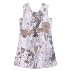 Cracked Marble Symphony Pattern Design Kids  Short Sleeve Velvet Dress from ArtsNow.com Front