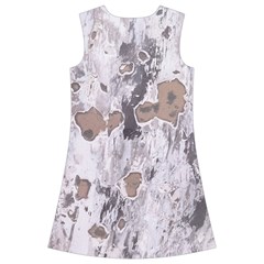 Cracked Marble Symphony Pattern Design Kids  Short Sleeve Velvet Dress from ArtsNow.com Back