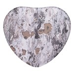 Cracked Marble Symphony Pattern Design Heart Glass Fridge Magnet (4 pack)