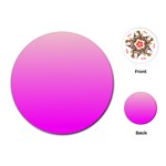 Gradient Pink - Pastel Yellow Pink Rosa Playing Cards Single Design (Round)