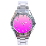 Gradient Pink - Pastel Yellow Pink Rosa Stainless Steel Analogue Watch