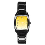 Gradient  green, yellow Stainless Steel Barrel Watch