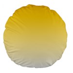 Gradient  green, yellow Large 18  Premium Flano Round Cushions