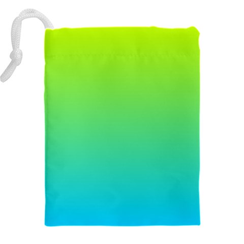 Gradient  green, yellow Drawstring Pouch (5XL) from ArtsNow.com Back