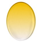 Gradient  green, yellow Oval Glass Fridge Magnet (4 pack)