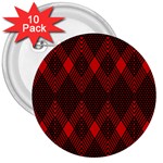 muster rot schwarz 3  Buttons (10 pack) 