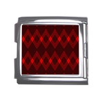 muster rot schwarz Mega Link Italian Charm (18mm)