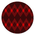 muster rot schwarz Magnet 5  (Round)