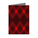 muster rot schwarz Mini Greeting Card