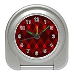 muster rot schwarz Travel Alarm Clock