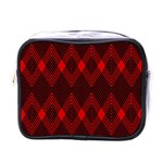 muster rot schwarz Mini Toiletries Bag (One Side)