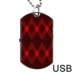 muster rot schwarz Dog Tag USB Flash (One Side)