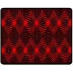 muster rot schwarz Two Sides Fleece Blanket (Medium)