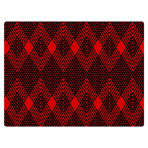 muster rot schwarz Two Sides Premium Plush Fleece Blanket (Baby Size) from ArtsNow.com 40 x30  Blanket Back