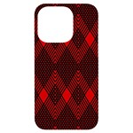 muster rot schwarz iPhone 14 Pro Black UV Print Case