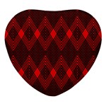 muster rot schwarz Heart Glass Fridge Magnet (4 pack)