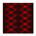 pattern black red Tile Coaster