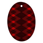 pattern black red Ornament (Oval)