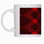 pattern black red White Mug