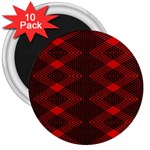 pattern black red 3  Magnets (10 pack) 