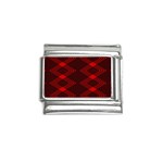 pattern black red Italian Charm (9mm)