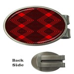 pattern black red Money Clips (Oval) 