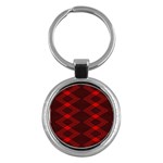 pattern black red Key Chain (Round)