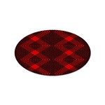 pattern black red Sticker (Oval)